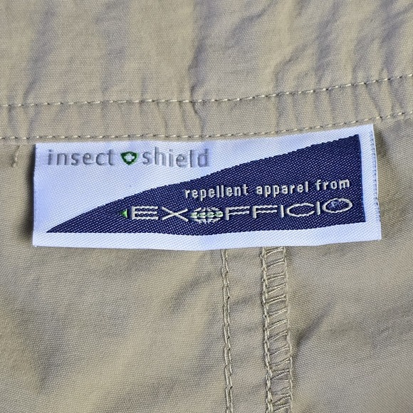EXOFFICIO Men's Large‎ 36-38 Lt Khaki Convertible Nylon Pants With Insect Shield - Picture 3 of 8